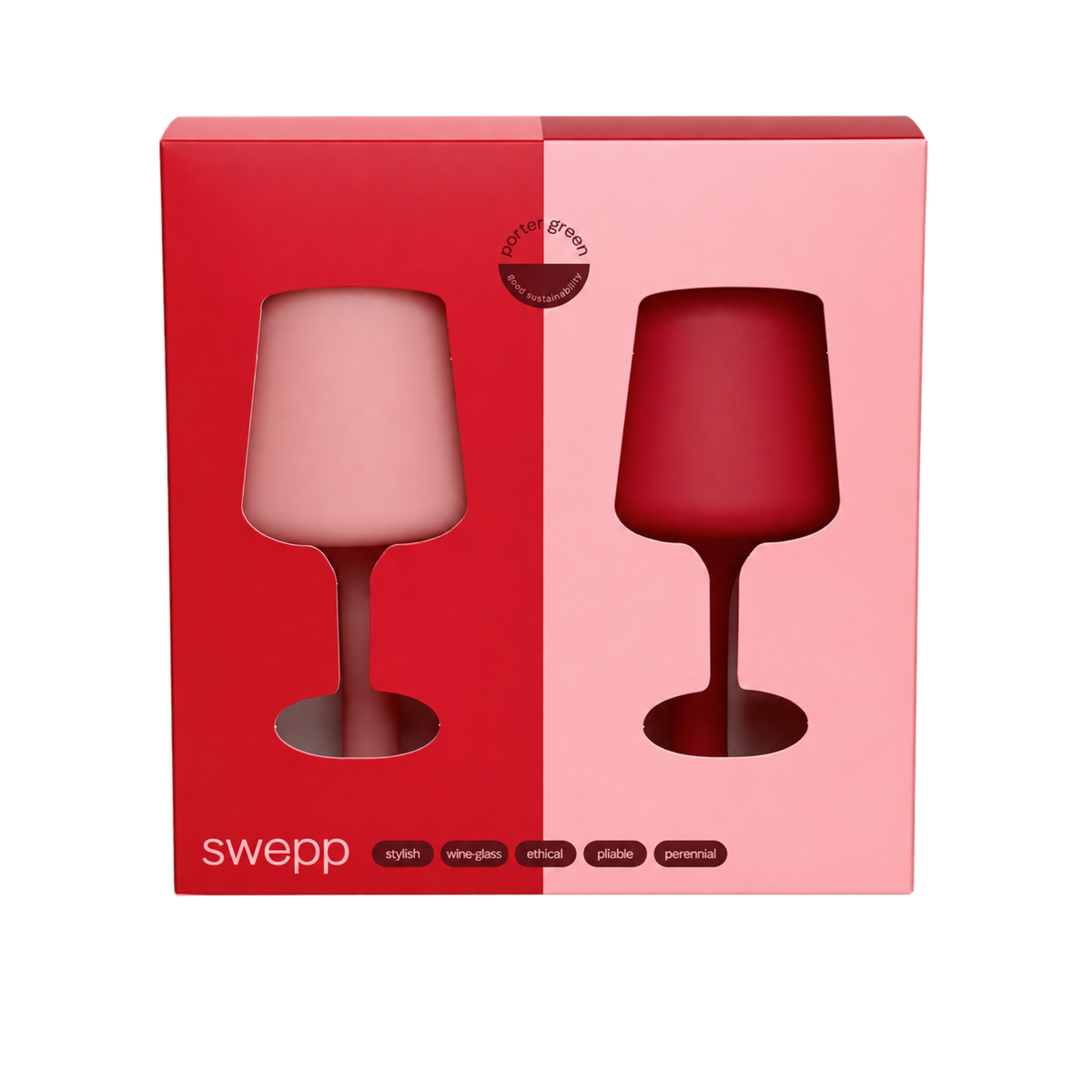 Cherry + Blush | Swepp | Silicone Unbreakable Wine Glasses