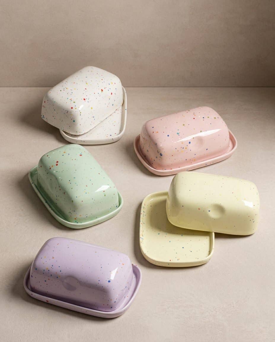 New Party Butter Dish Lilac
