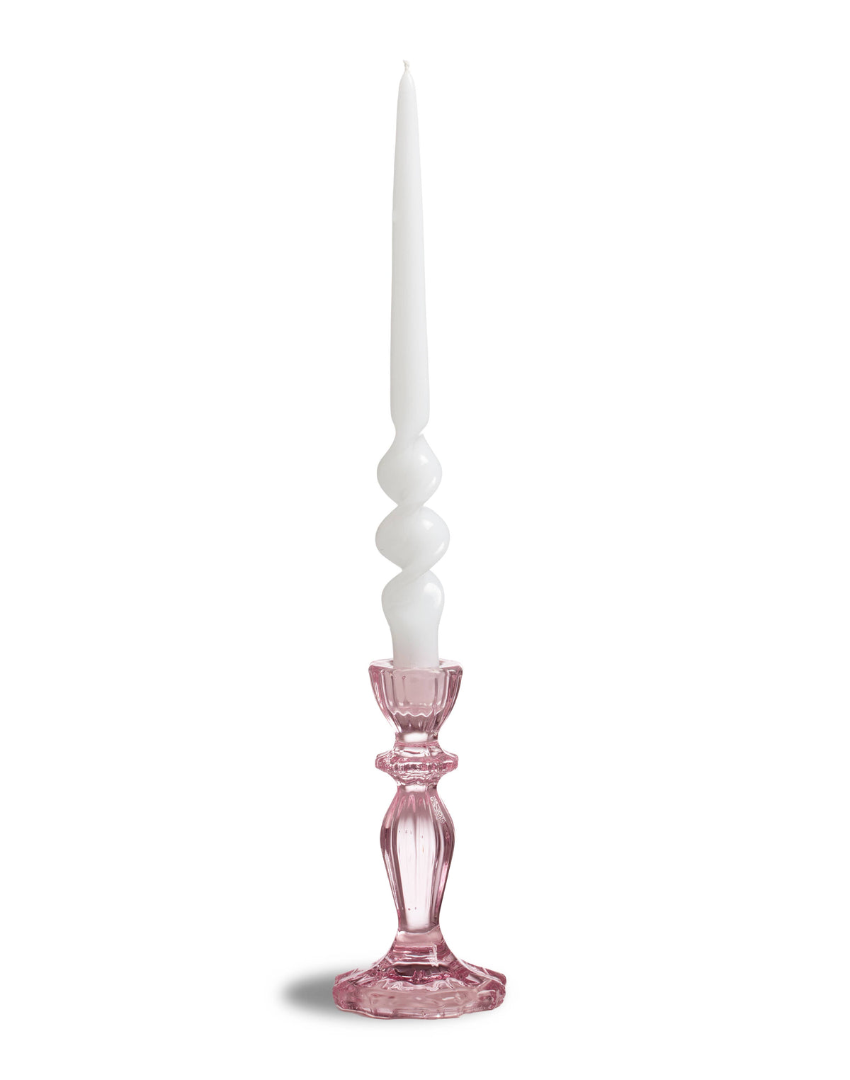 Pink Classic Glass Candle Holder