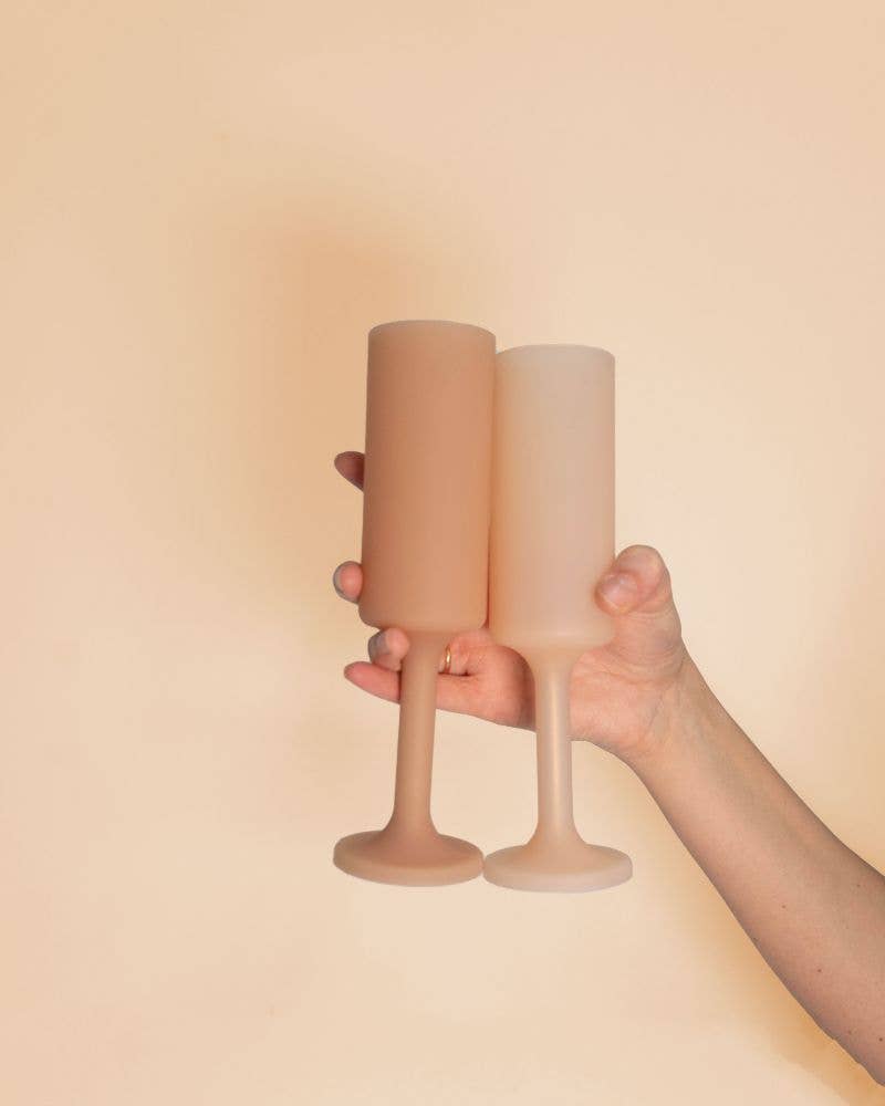 Wheat + Oat | Seff | Silicone Unbreakable Champagne Flutes