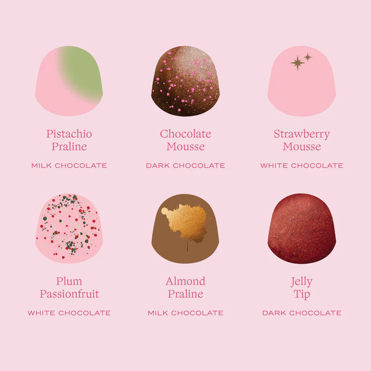 "LOTS OF LOVE" BONBON SELECTION - SIX PIECE