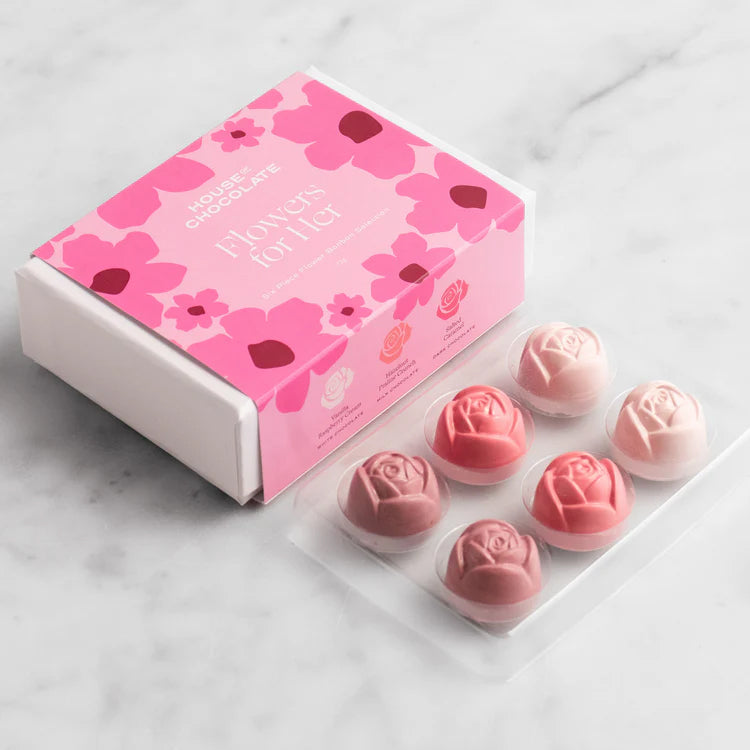 "FLOWERS FOR HER" BONBON SELECTION - SIX PIECE