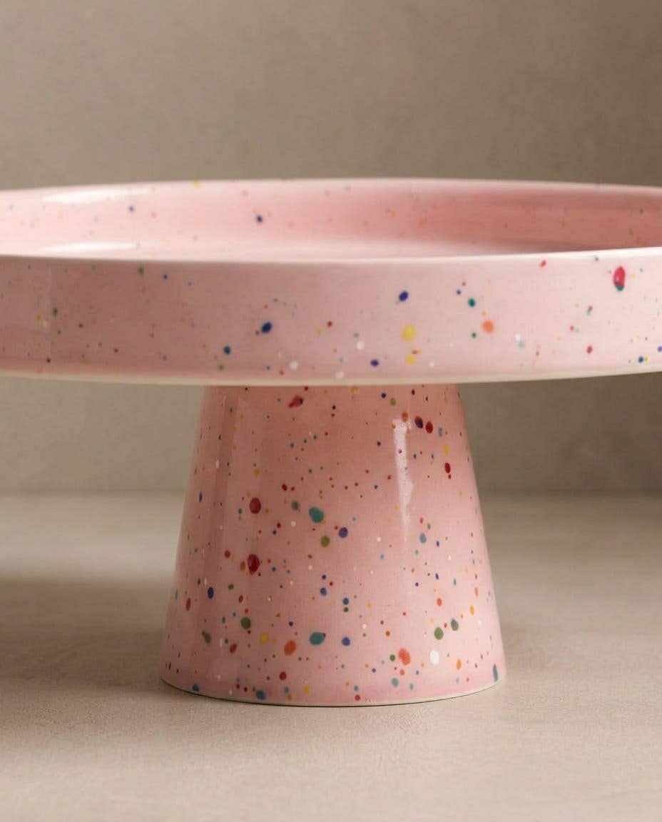 New Party Cake Stand 28cm Pink