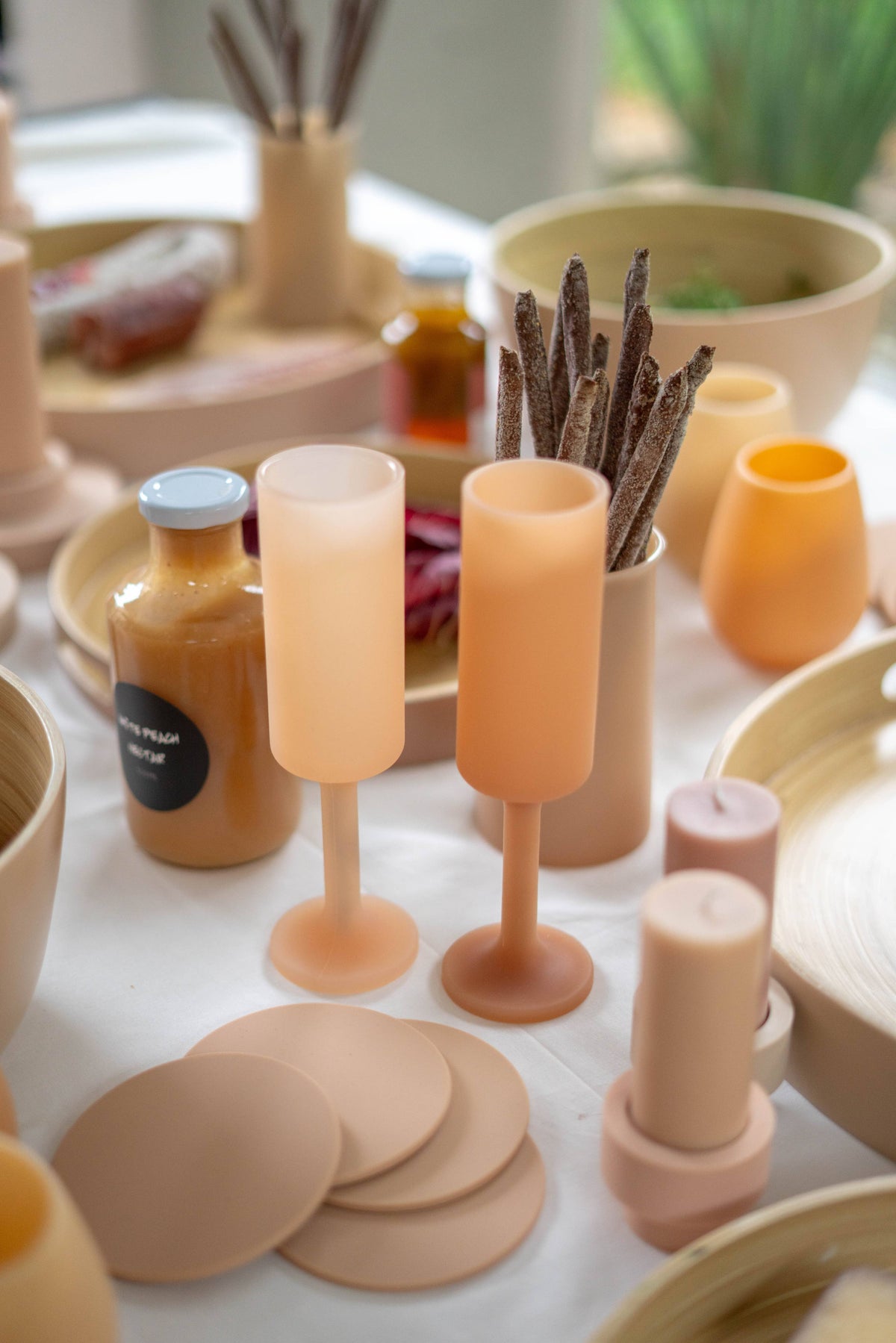 Wheat + Oat | Seff | Silicone Unbreakable Champagne Flutes